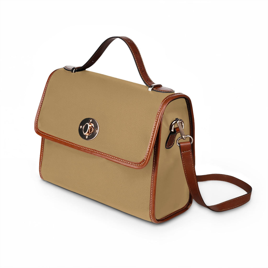 Sac Fourre-Tout en Toile Imperméable – Finitions Cuir Vintage