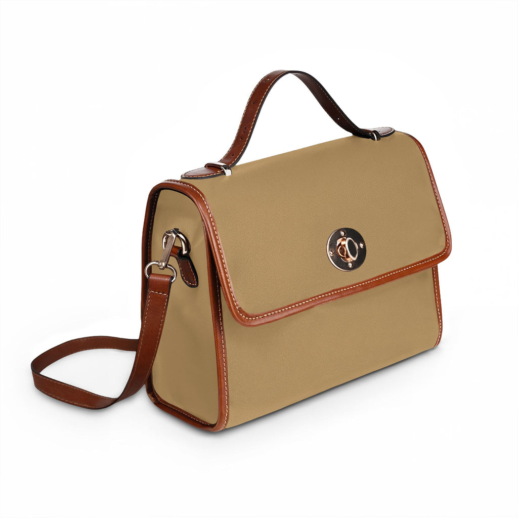 Sac Fourre-Tout en Toile Imperméable – Finitions Cuir Vintage