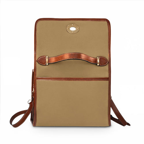 Sac Fourre-Tout en Toile Imperméable – Finitions Cuir Vintage