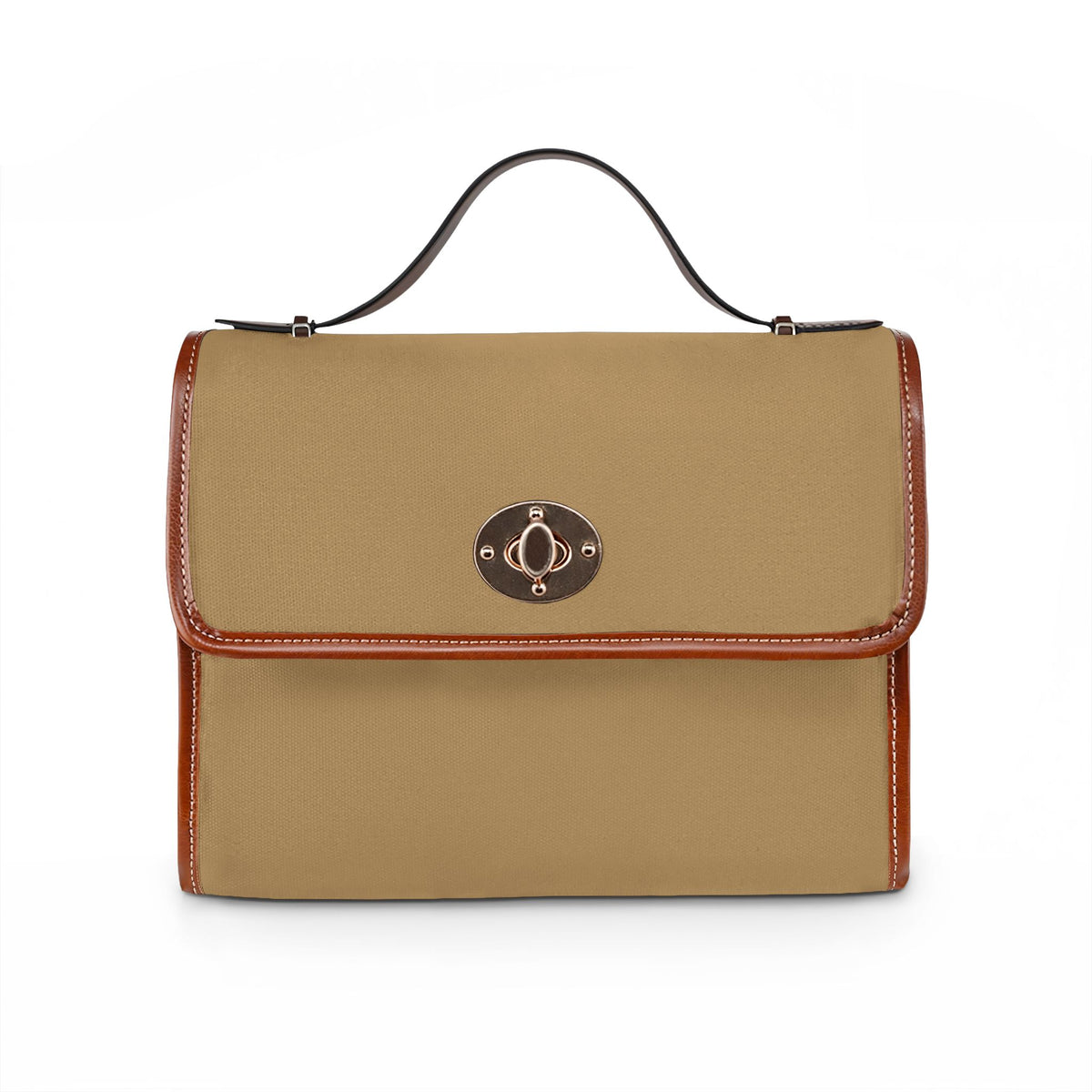 Sac Fourre-Tout en Toile Imperméable – Finitions Cuir Vintage