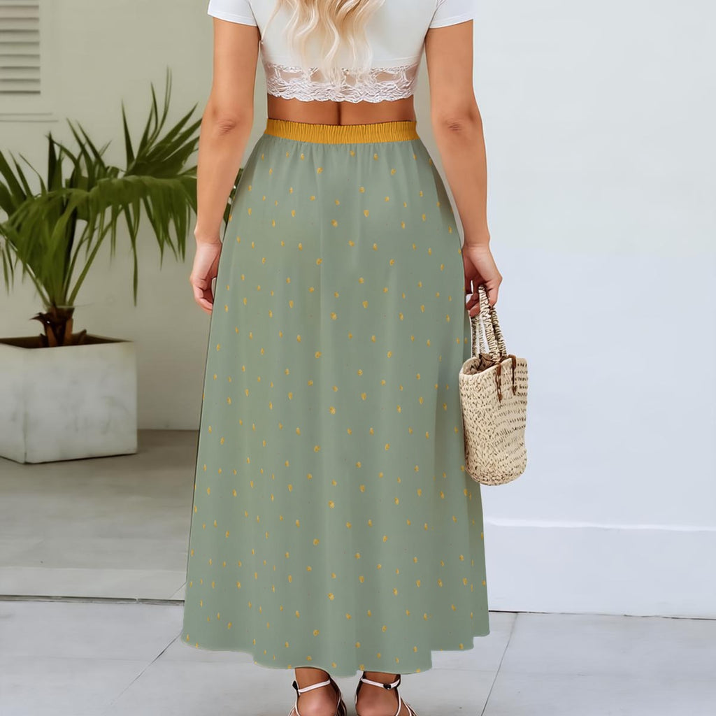 Jupe Longue Évasée en Mousseline – Collection, XS à 5XL